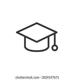 University line icon. Web symbol for web and apps. Sign design in outline style. University stroke object.