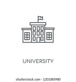 University linear icon. University concept stroke symbol design. Thin graphic elements vector illustration, outline pattern on a white background, eps 10.