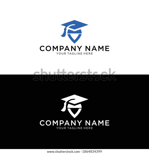 University location icon. Drop shadow map\
pointer silhouette symbol. Student\'s hat pinpoint. College nearby.\
Vector isolated\
illustration