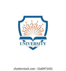 Logo de la universidad vectorial Logo del libro Vector Modelo del logotipo de la universidad