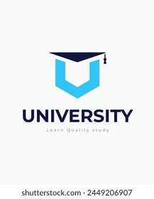 University logo design template with Letter U icon