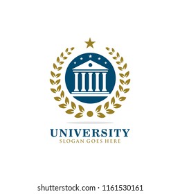 University logo design vector illustration