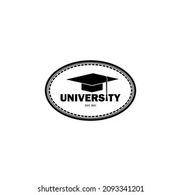 Logo-Design der Universität. Vektorgrafik