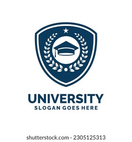 Ilustración vectorial del diseño del logotipo universitario