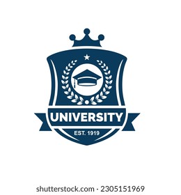 University logo design vector illustration