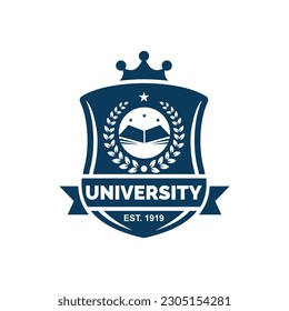 University logo design vector illustration