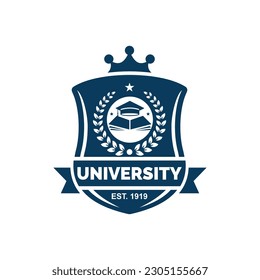 University logo design vector illustration
