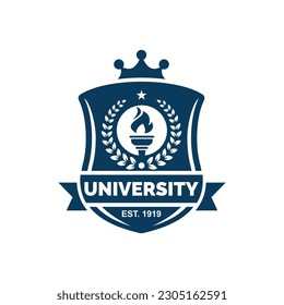 University logo design vector illustration