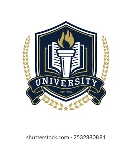 University Logo Design Vector Image