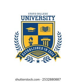 Imagem vetorial do design do logotipo da universidade