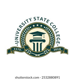 Imagem vetorial do design do logotipo da universidade