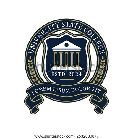 University Logo Design Vector Image