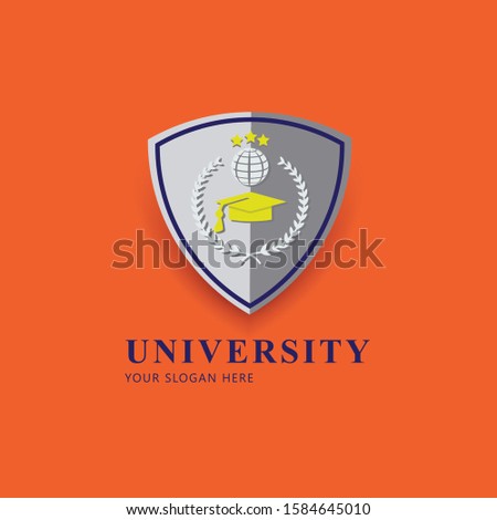 University logo, Education logo design, vector template illustration