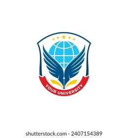 University logo, graphic design vector