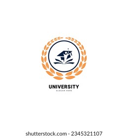 Plantilla vectorial de icono del logotipo de la universidad