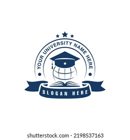 Logo de la Universidad | Plantilla vectorial de logotipo escolar