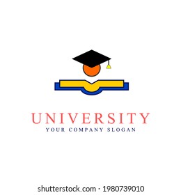 university logo with a simple concept. suitable for company logos, communities, shops, etc.