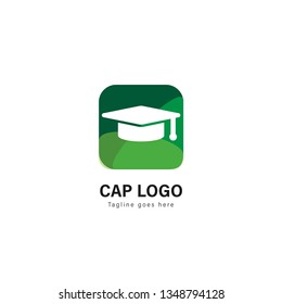 University logo template design. University logo with modern frame isolated on white background