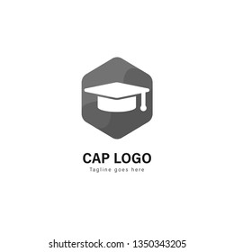 University logo template design. University logo with modern frame isolated on white background