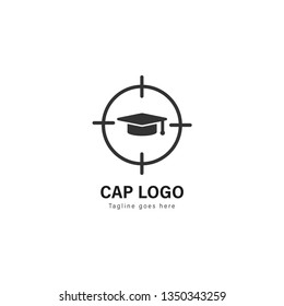University logo template design. University logo with modern frame isolated on white background