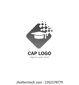 University logo template design. University logo with modern frame isolated on white background