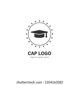 University logo template design. University logo with modern frame isolated on white background