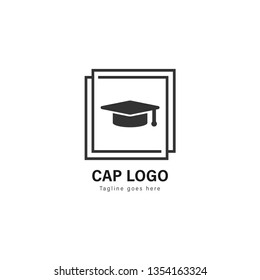 University logo template design. University logo with modern frame isolated on white background