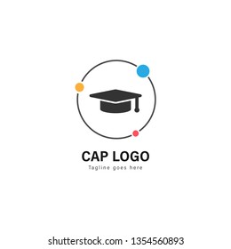 University logo template design. University logo with modern frame isolated on white background