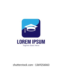 University logo template design. University logo with modern frame isolated on white background