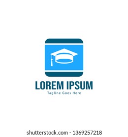 University logo template design. University logo with modern frame isolated on white background