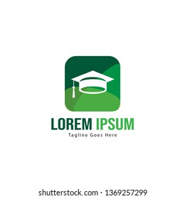 University logo template design. University logo with modern frame isolated on white background