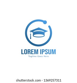 University logo template design. University logo with modern frame isolated on white background