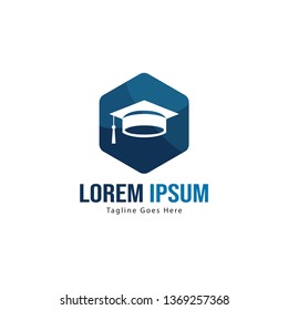 University logo template design. University logo with modern frame isolated on white background