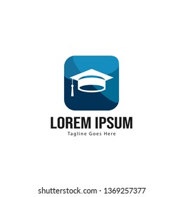 University logo template design. University logo with modern frame isolated on white background