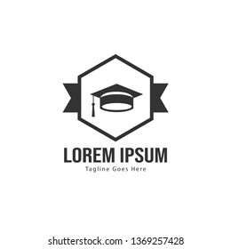 University logo template design. University logo with modern frame isolated on white background