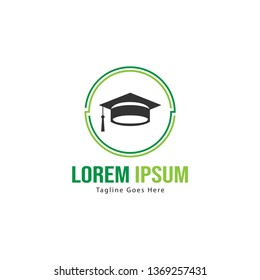University logo template design. University logo with modern frame isolated on white background