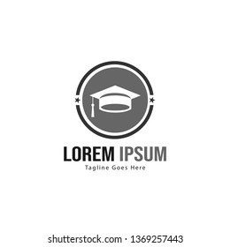 University logo template design. University logo with modern frame isolated on white background