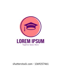 University logo template design. University logo with modern frame isolated on white background