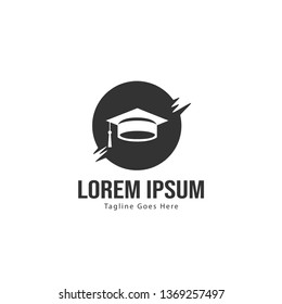 University logo template design. University logo with modern frame isolated on white background