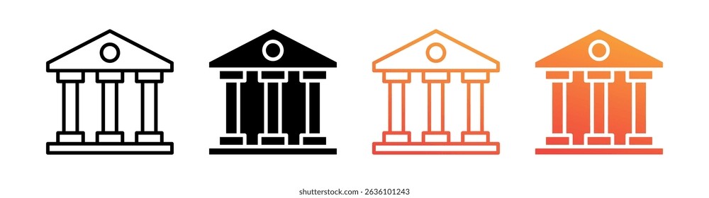 University Multi Style Icon Set Vector
