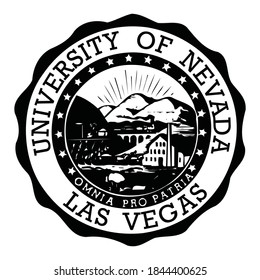 Logo der University of Nevada, Logo der University of Nevada Las Vegas, Logo der Nevada University, Vektorgrafik 