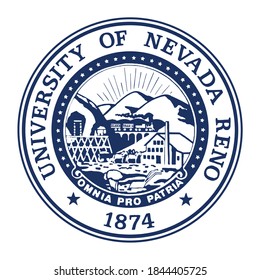 University of Nevada Reno logo, University of Nevada Las Vegas logo, Nevada University logo vector color illustration 