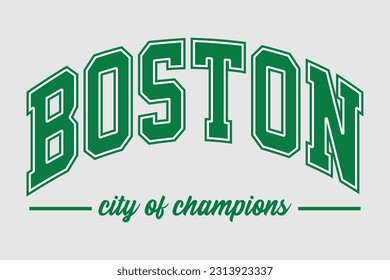 University, New York typography, t-shirt graphics. Vector illustration Boston varsity