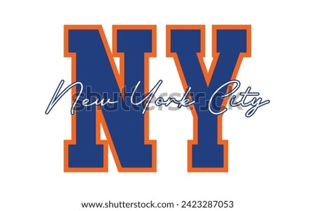 University, New York typography, t-shirt graphics.  Vector New York City typography