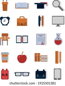 University pack, illustration, vector on white background.