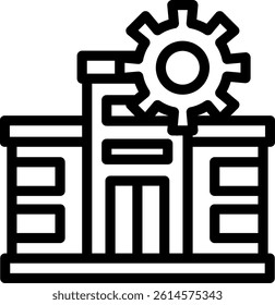 University Program Line Vector Icon Design