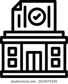 University Research Line Vector Icon Design