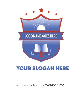 University School Badge Vector Graduation Symbol