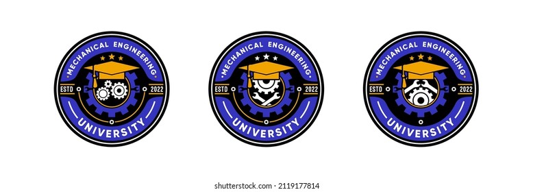 University Or School Engineering Emblem Logo design inspiration