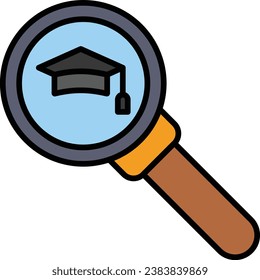University Search vector icon. Can be used for printing, mobile and web applications.